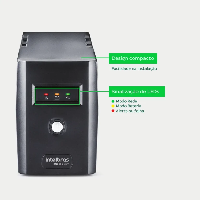 Nobreak Interativo Monovolt Intelbras Xnb 600va 120v Cor Preto