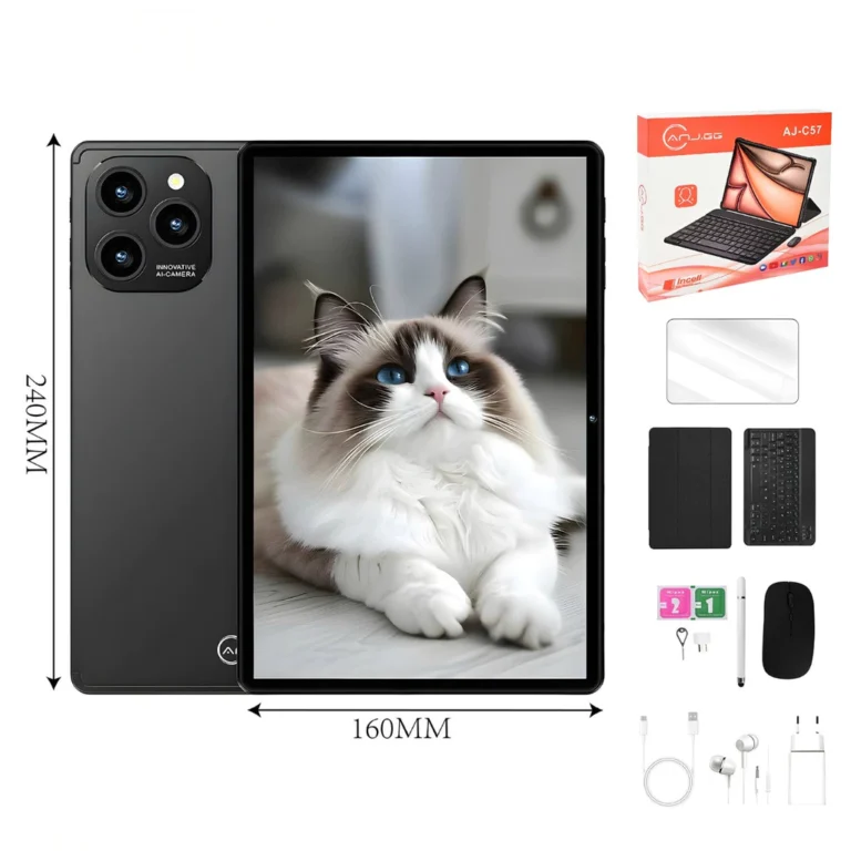 Tablet 10.1” com Teclado+Mouse 6GB RAM 128GB Android 13 Câmera 50MP